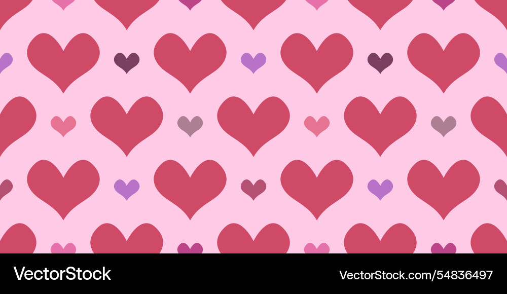 Love hearts seamless romantic pattern pink Love hearts seamless romantic pattern pink vector image