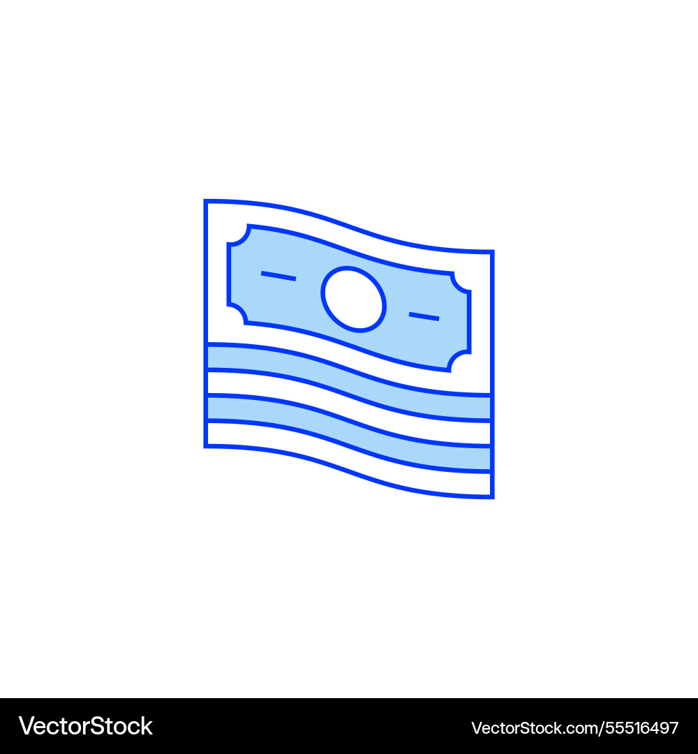 Money stack line icon linear style sign Vector Image