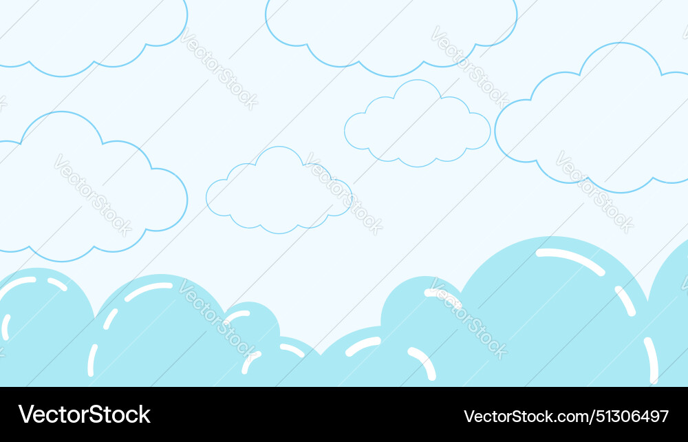 Seamless pattern cloud background with shapes Seamless pattern cloud background with shapes vector image