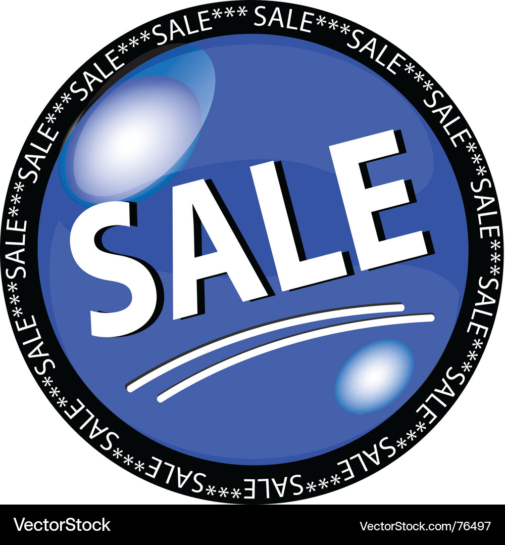 Shopping Sale Button Vector Image