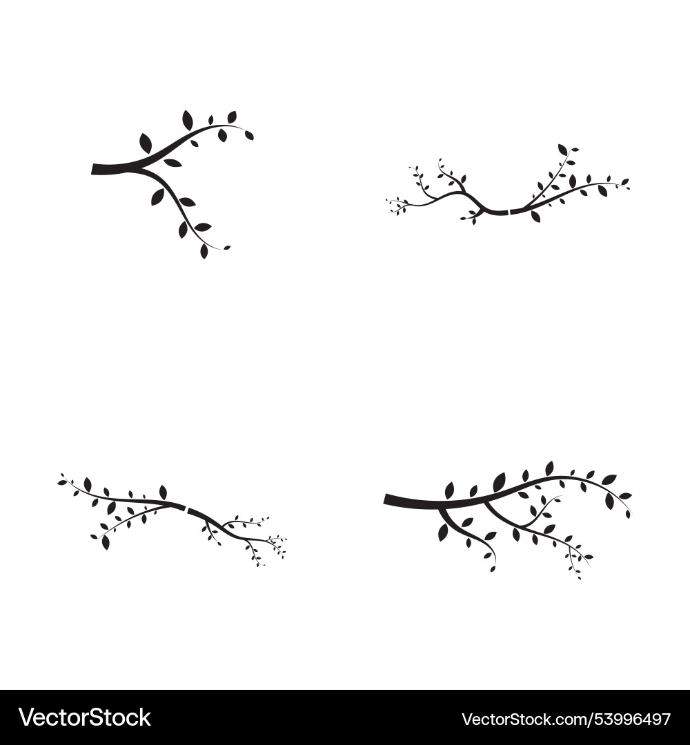 Tree branch design template Vector Image