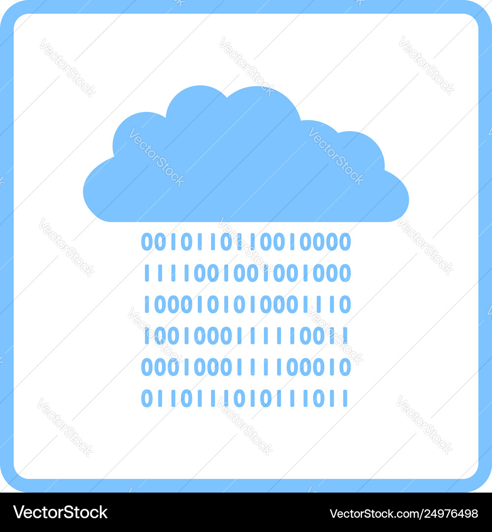 Cloud data stream icon Vector Image