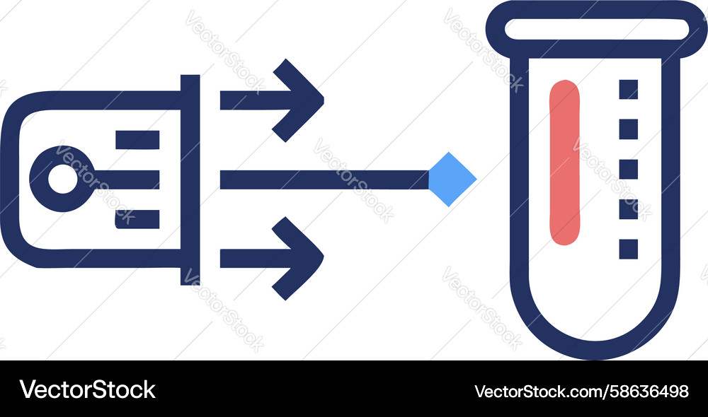 Digital Data to Lab Analysis Vector Image