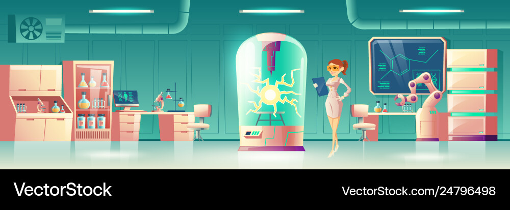 Future Laboratory Science Experiment vector image