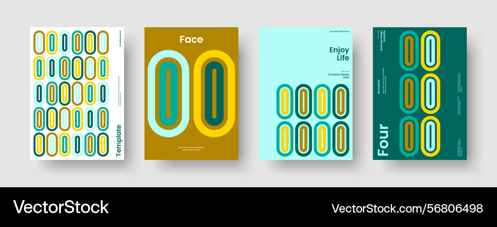 Isolated brochure layout abstract report template Vector Image