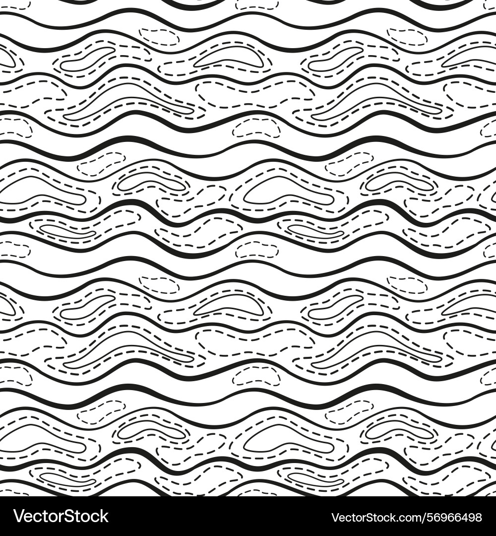 Monochrome wavy abstract pattern of curved lines Monochrome wavy abstract pattern of curved lines vector image