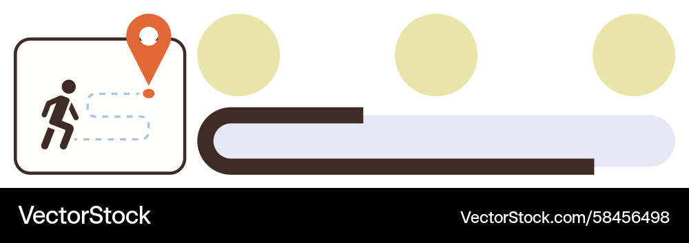 Navigation Marker with Progress Bar Vector Image