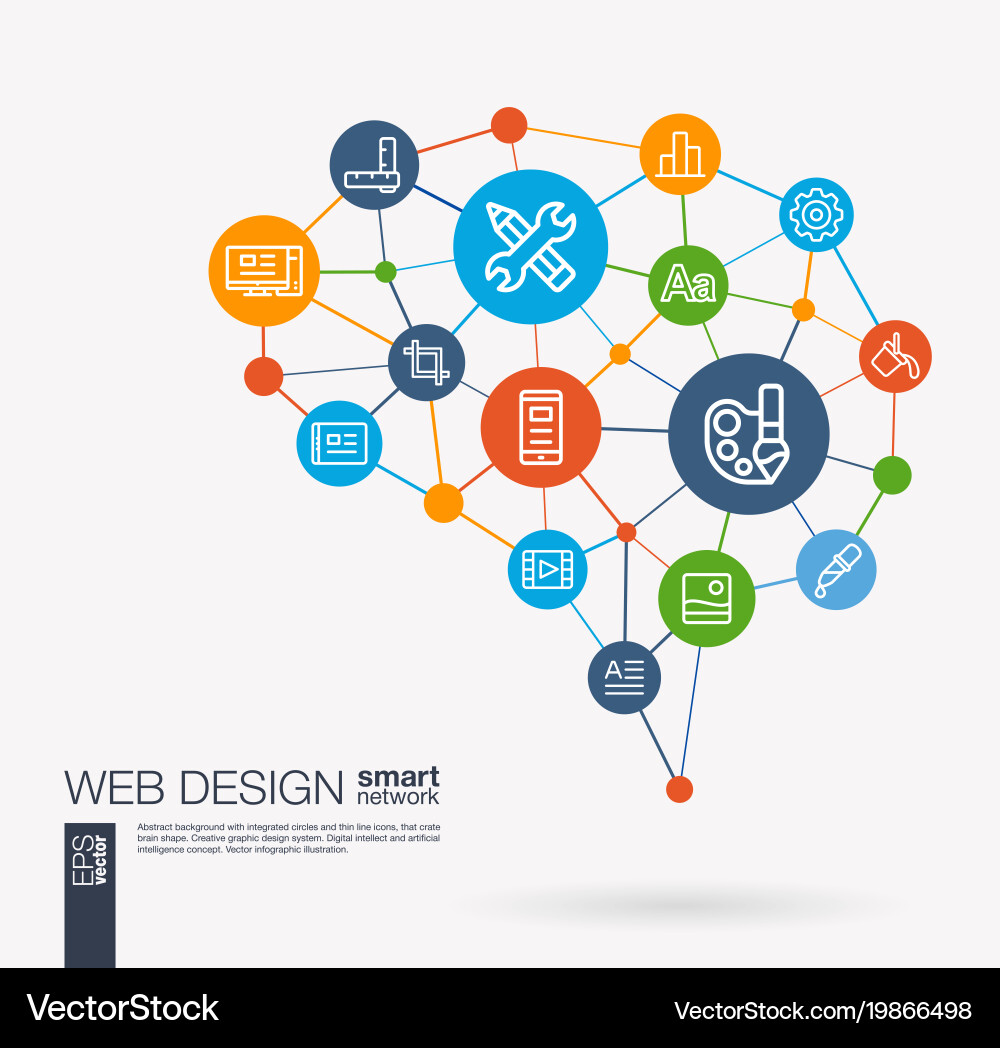 Neural Network & Smart Technology vector image