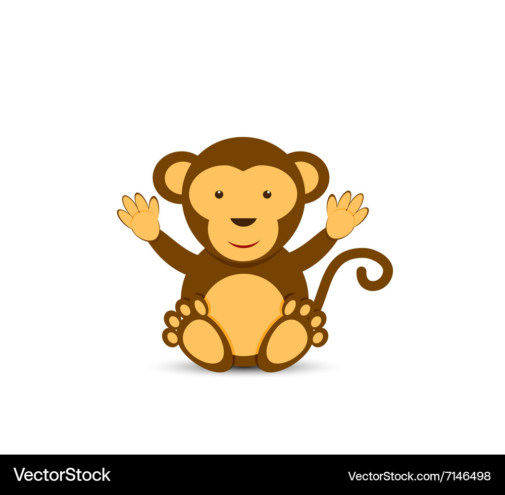 Simple monkey character Vector Image