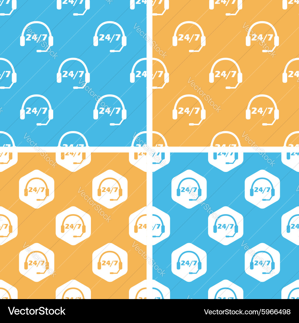 Support pattern set colored vector image