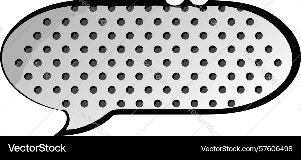 Textured speech bubble with halftone dots vector image
