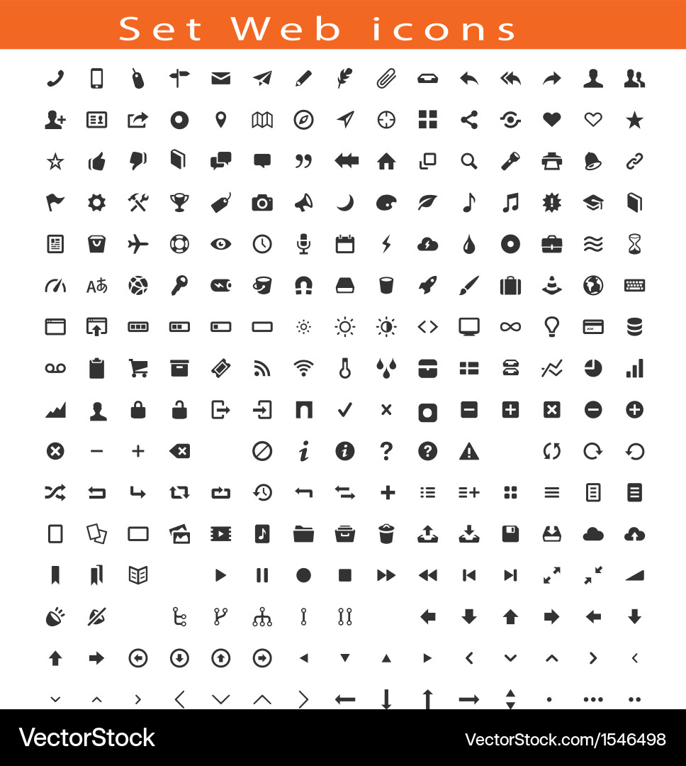 Web Icons Collection vector image