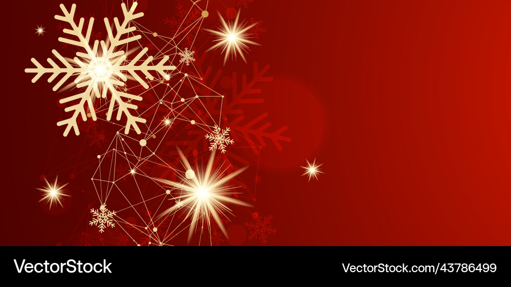 Abstract christmas card with golden snowflakes Abstract christmas card with golden snowflakes vector image
