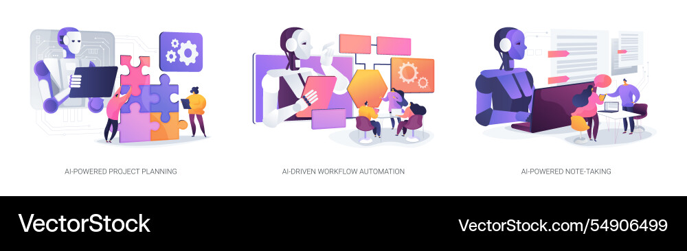 Ai-enhanced productivity software and applications Ai-enhanced productivity software and applications vector image