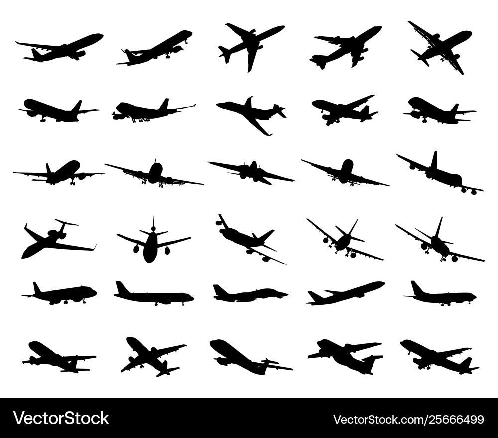 Silhouettes planes Silhouettes planes vector image