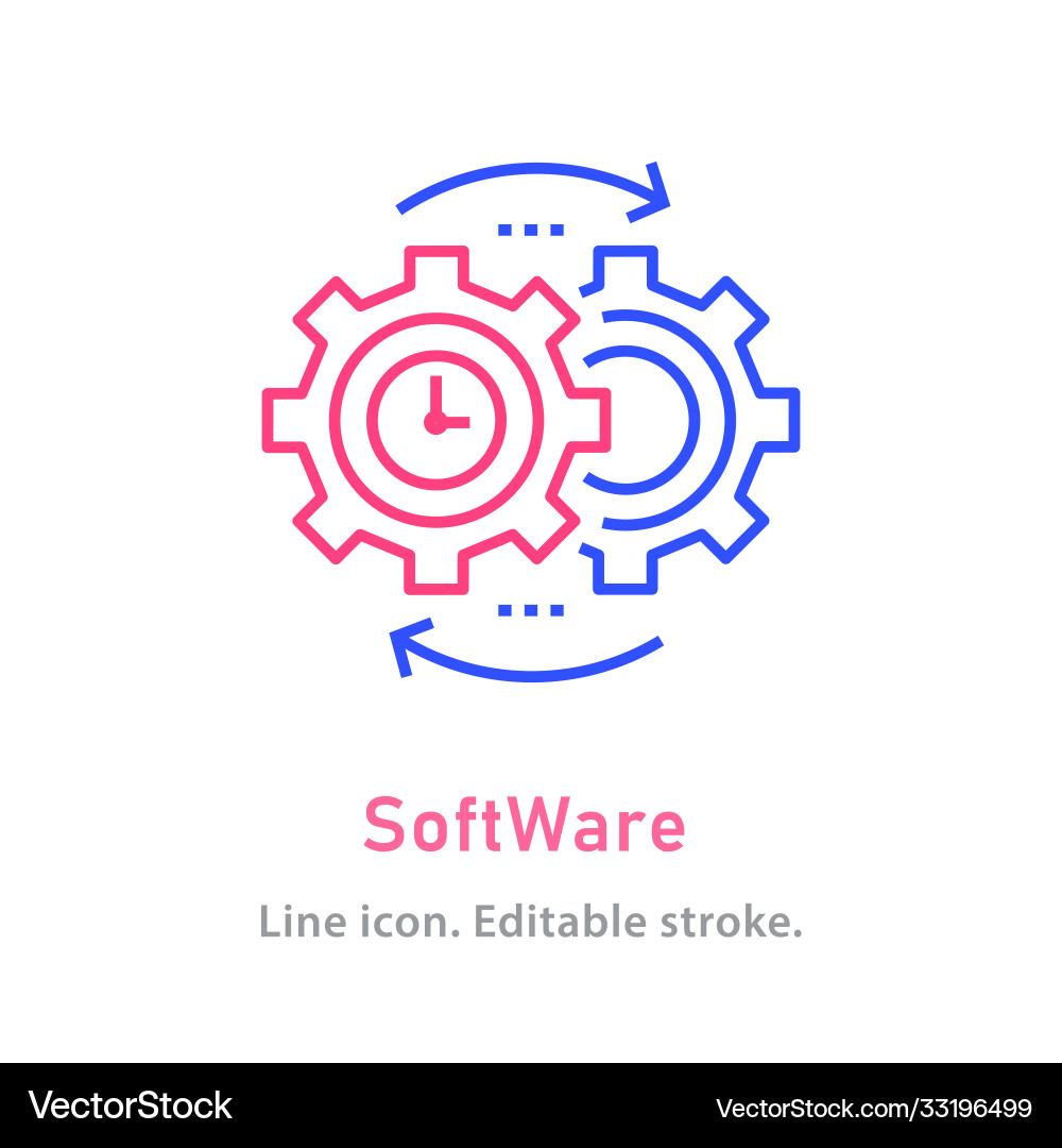 Software-Line-Symbol auf weißem Hintergrund editierbar Software-Line-Symbol auf weißem Hintergrund editierbar vektorbild