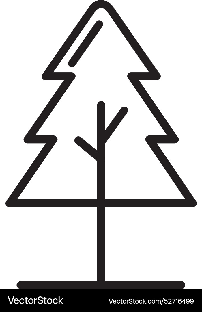 Tree line icon design Vector Image