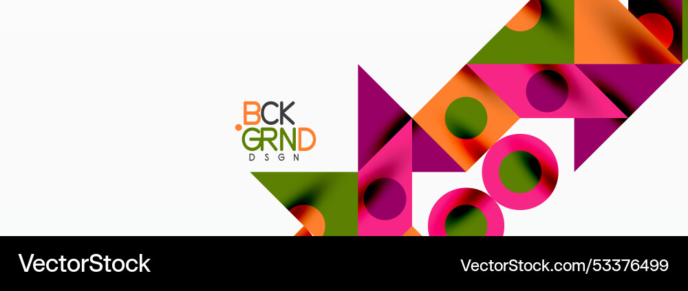 Trendy triangles lines round elements and circles Vector Image
