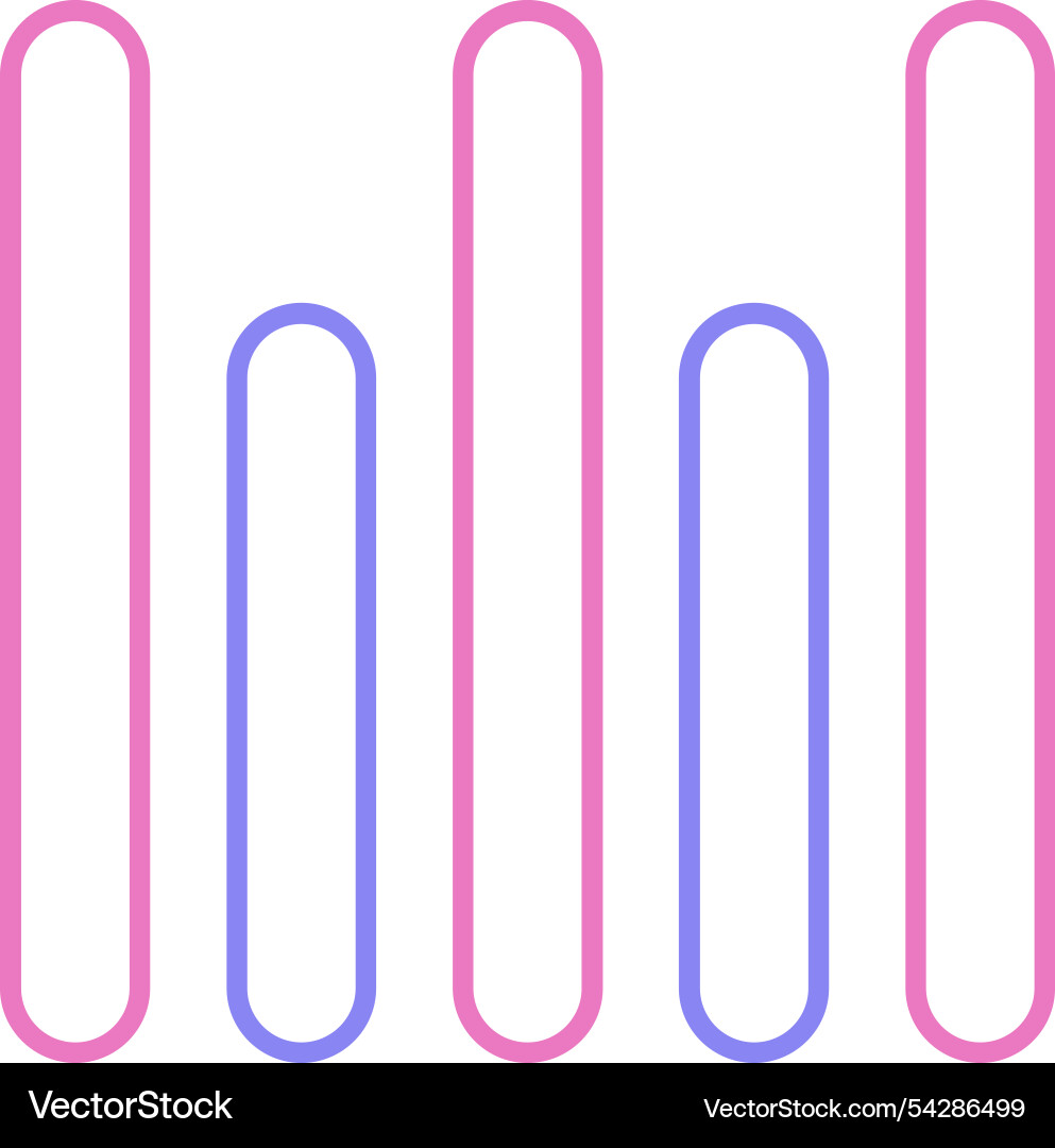 Vertical align bottom line two colour icon Vector Image