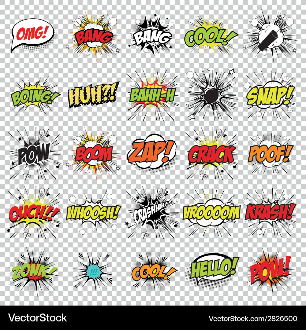 Abstract set pop art objects on a special Vector Image