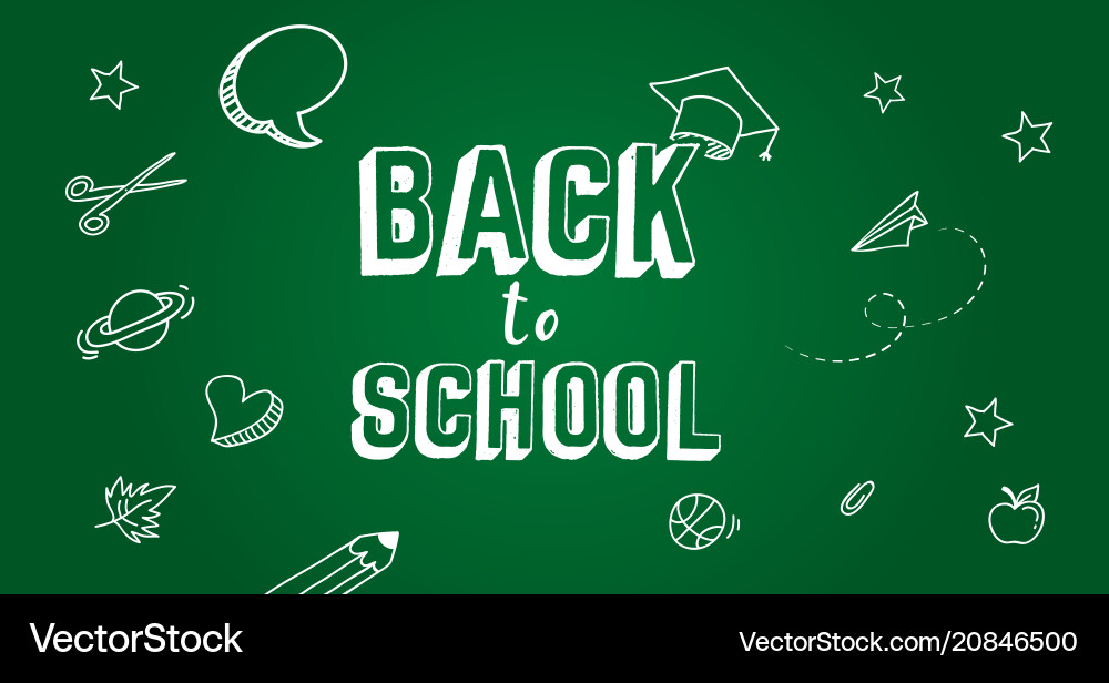 Back to school concept banner and background Back to school concept banner and background vector image