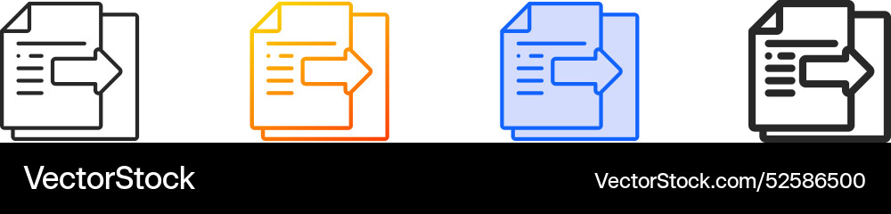File iconthin linear gradient blue stroke File iconthin linear gradient blue stroke vector image