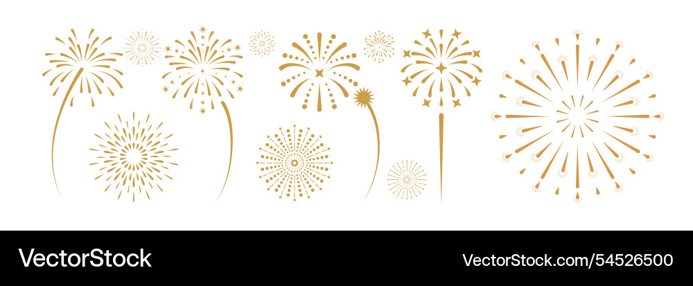 Fireworks set of icons abstract Fireworks set of icons abstract vector image
