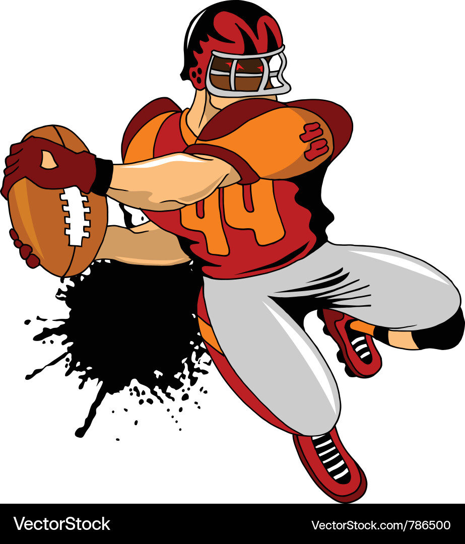 Football Player Splash vector image