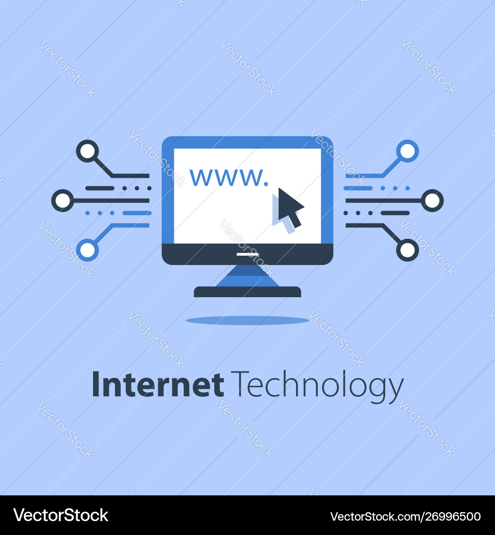Online content computer software web page Online content computer software web page vector image
