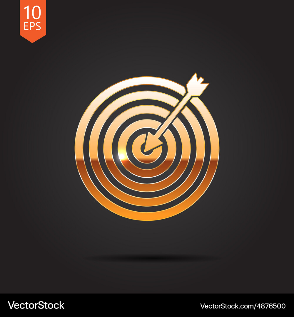 Target with dart icon eps10 Vector Image