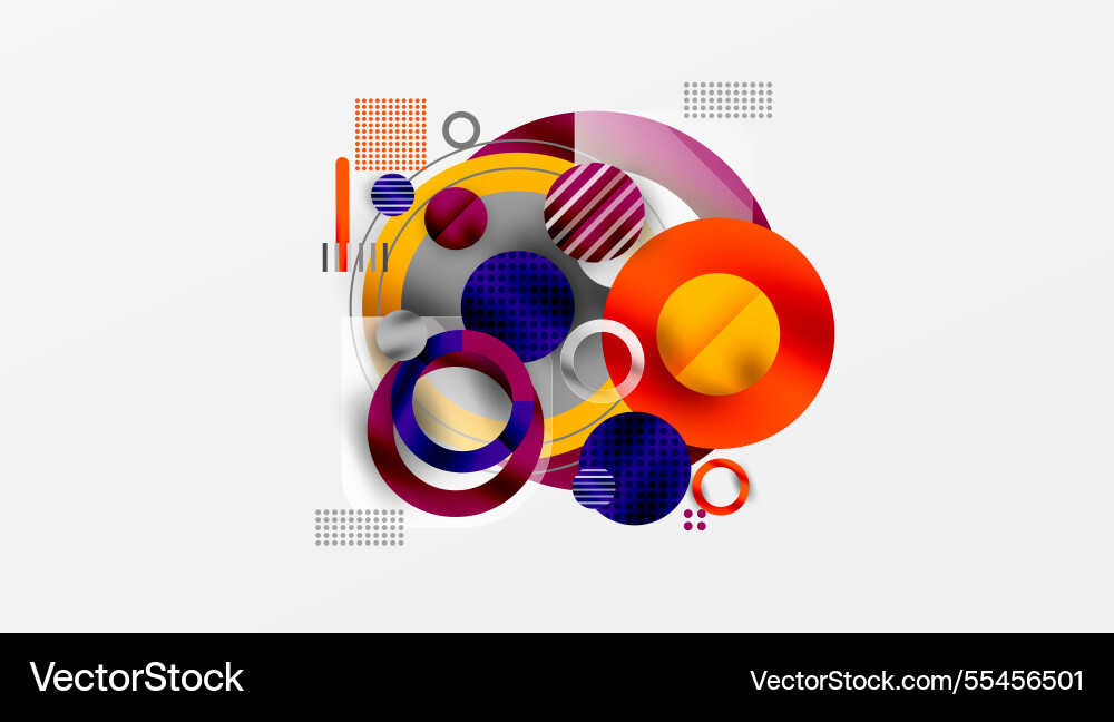 Abstract geometric background with overlapping Vector Image
