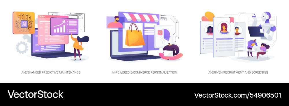 Ai-optimized soft and apps abstract concept Ai-optimized soft and apps abstract concept vector image