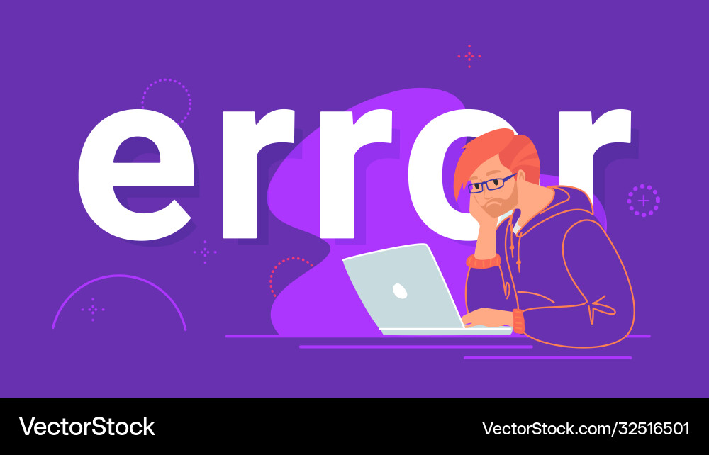 An error notification banner for website An error notification banner for website vector image