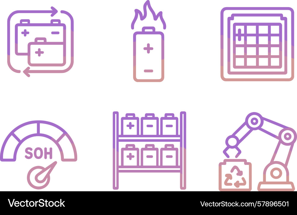 Battery management visual elements highlighting Battery management visual elements highlighting Vector Image