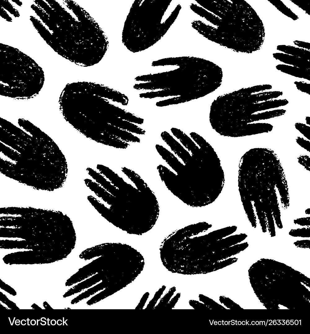 Chaotic Handprint Pattern vector image