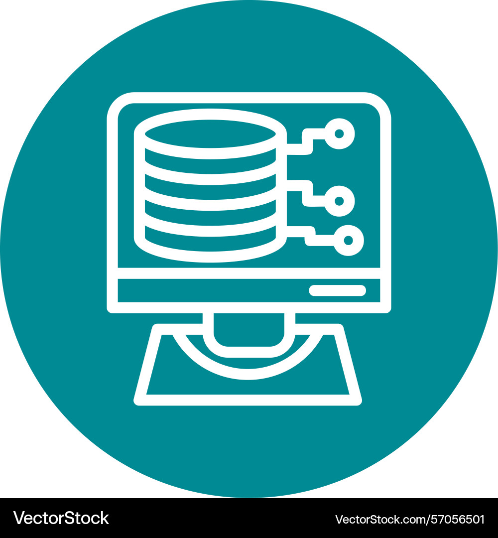 Data line circle style icon design Vector Image