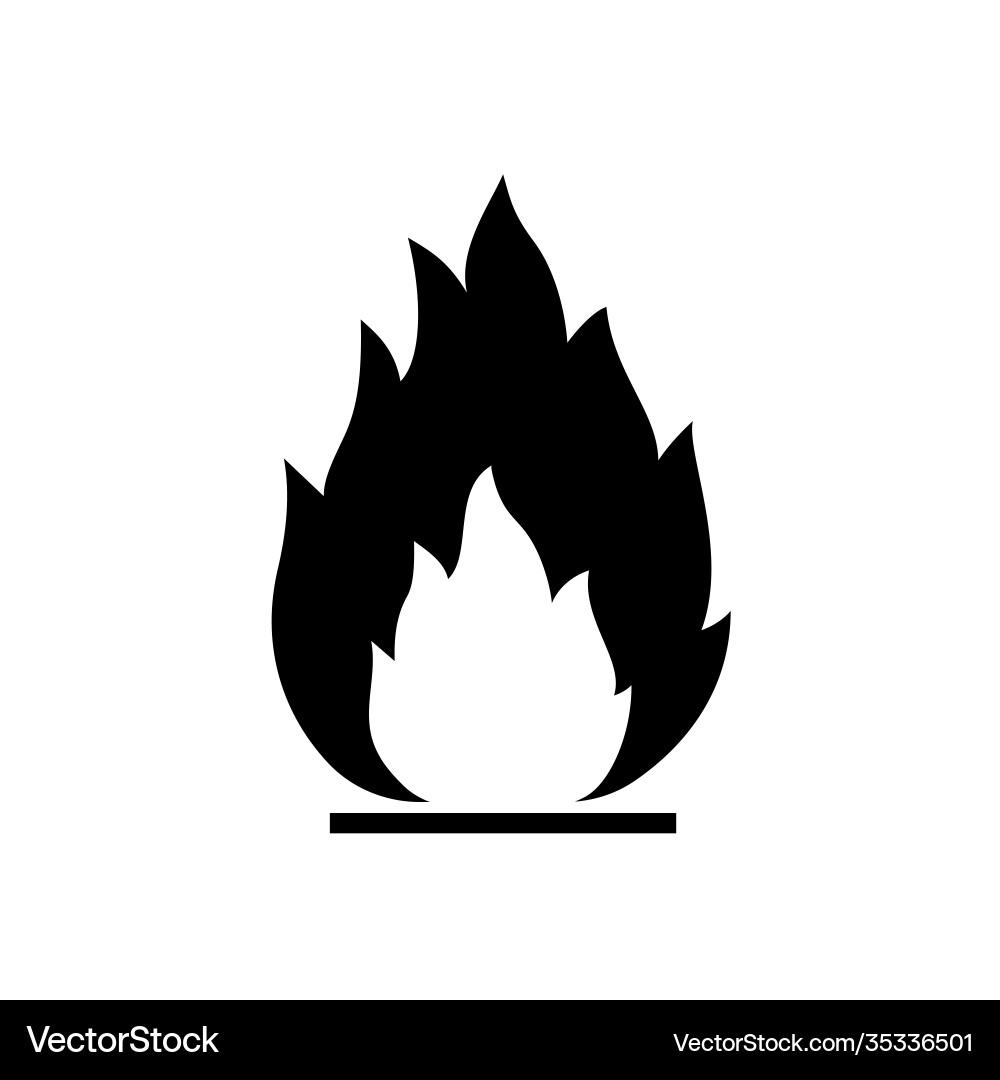 Flammable Symbol Icon – Royalty-Free Vector | VectorStock, image size:1000x1080