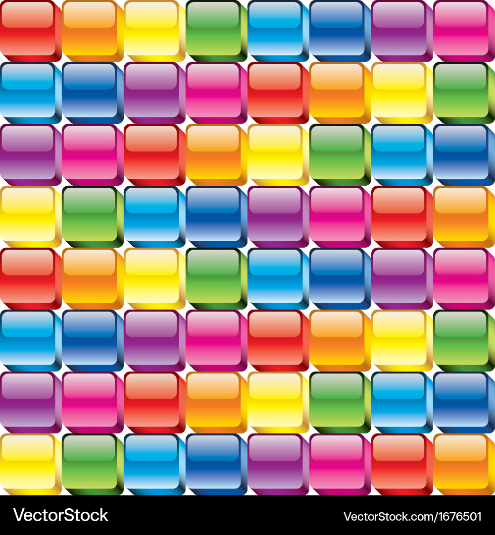 Glossy Button Seamless Pattern vector image