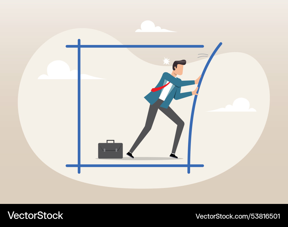 Overcoming Boundaries Vector Image