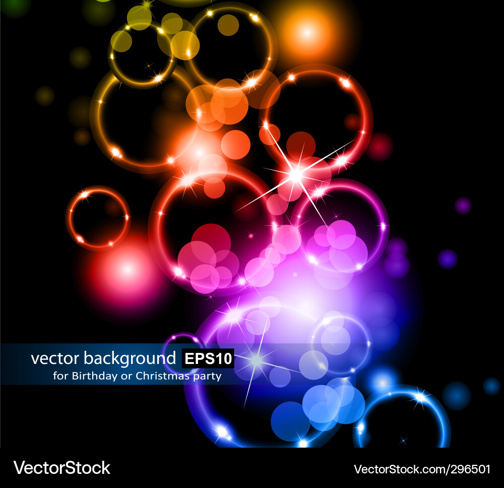 Rainbow Light Burst vector image