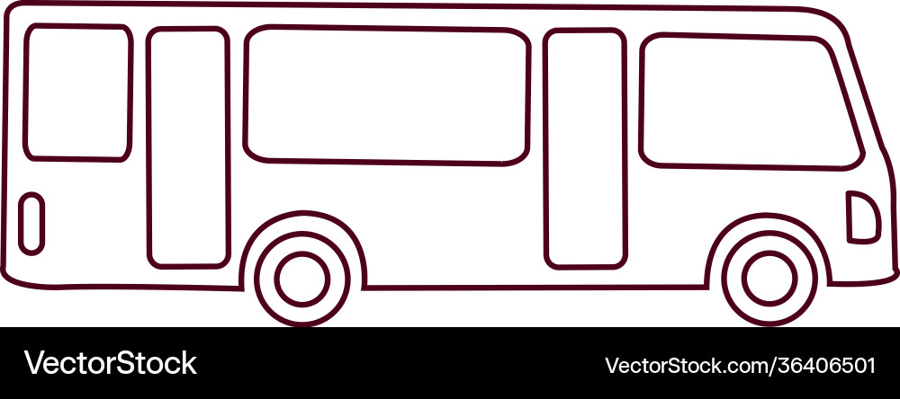 Simple Bus Icon Vector Image