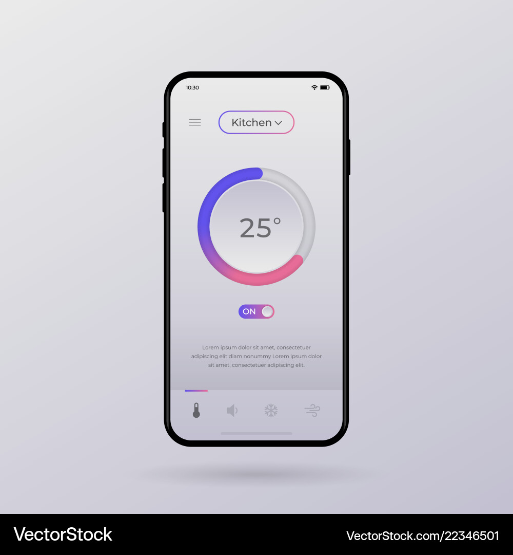 Smart Home Control Center UI Kit Vector Image