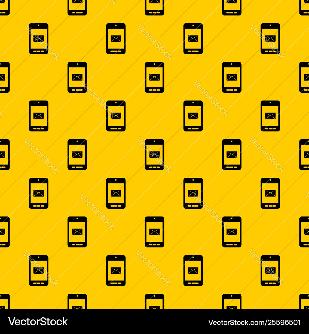 Smartphone with email symbol on screen pattern Smartphone with email symbol on screen pattern vector image
