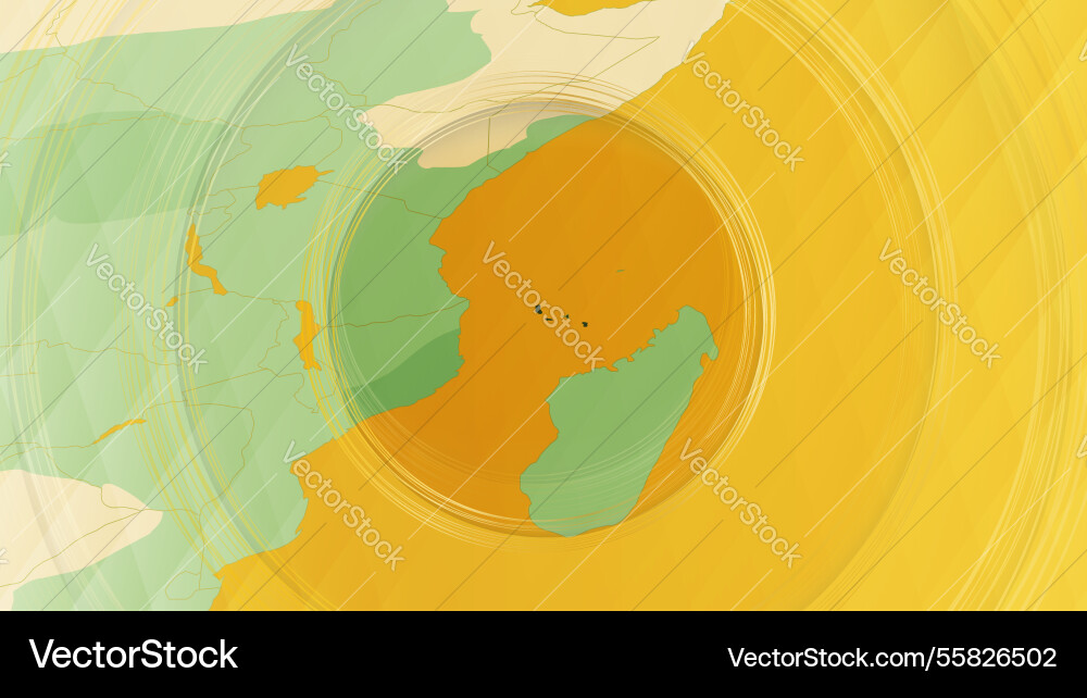 Abstract map of comoros and surrounding regions vector image