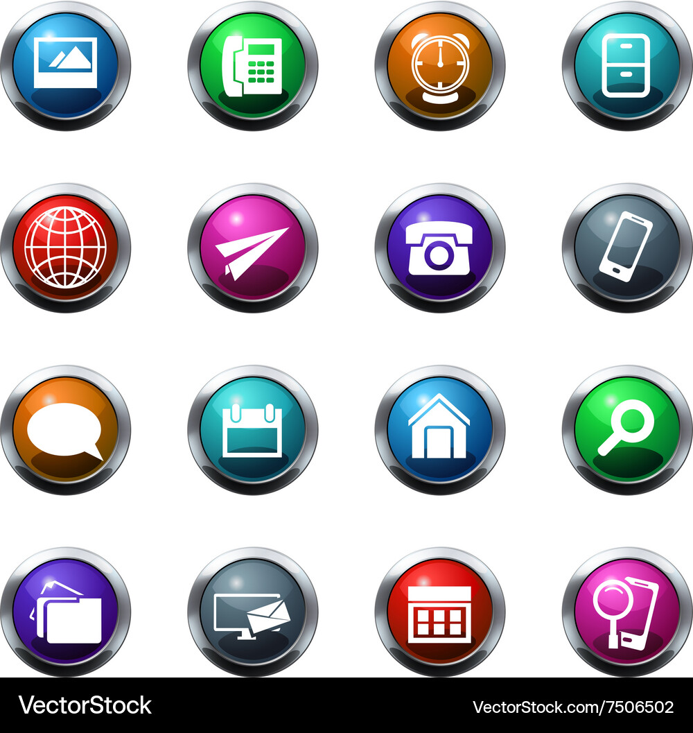 Community icons set Vector Image