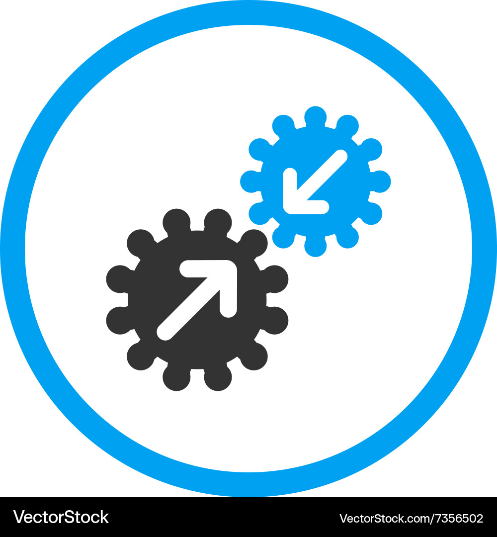 Integration rounded icon Vector Image