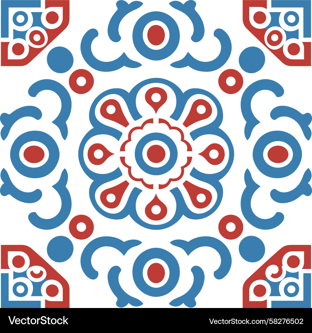 Intricate Patterned Tile Vector Image