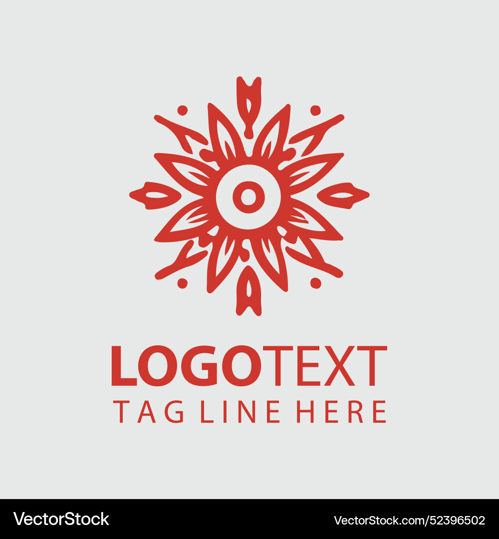 Linear flower logo Royalty Free Vector Image - VectorStock