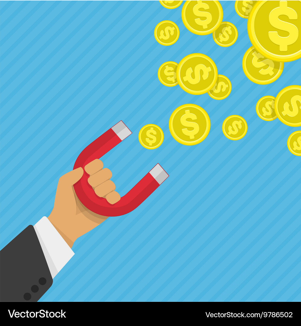 Money Magnet - Investment Attraction Vector Image