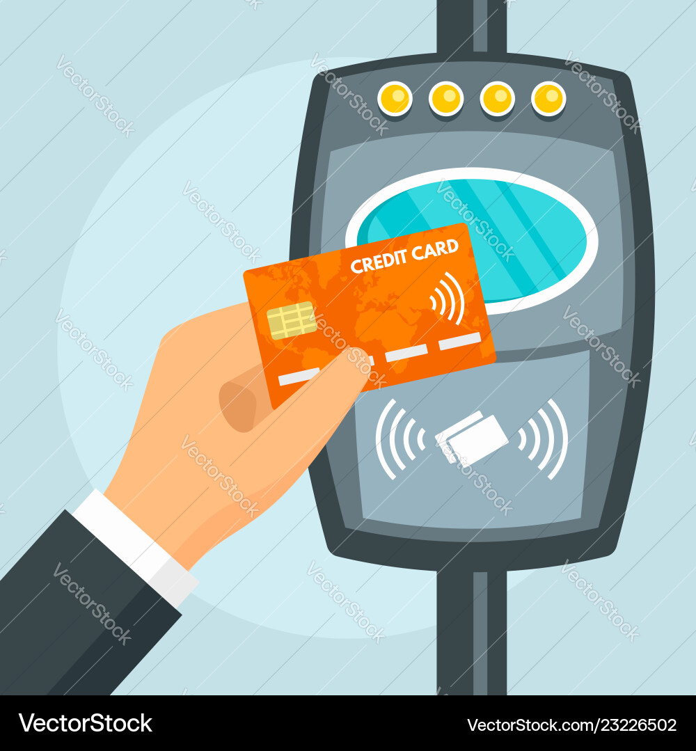 NFC Bus Payment Concept vector image